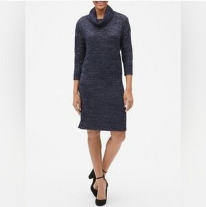 GAP Women's Dark Blue Cowl Neck Sweater Dress